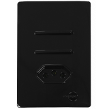 Cj Interruptor Duplo Simples + Tomada 10A 4x2 - Novara Preto Brilhante Total